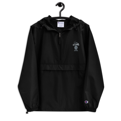 SOVR Mushroom Embroidered Champion Packable Anorak — Black