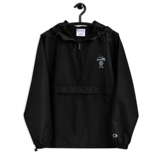 SOVR Mushroom Embroidered Champion Packable Anorak — Black