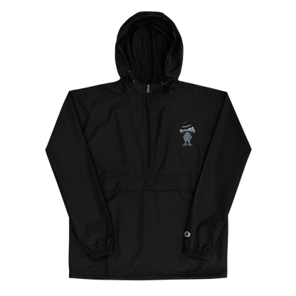 SOVR Mushroom Embroidered Champion Packable Anorak — Black