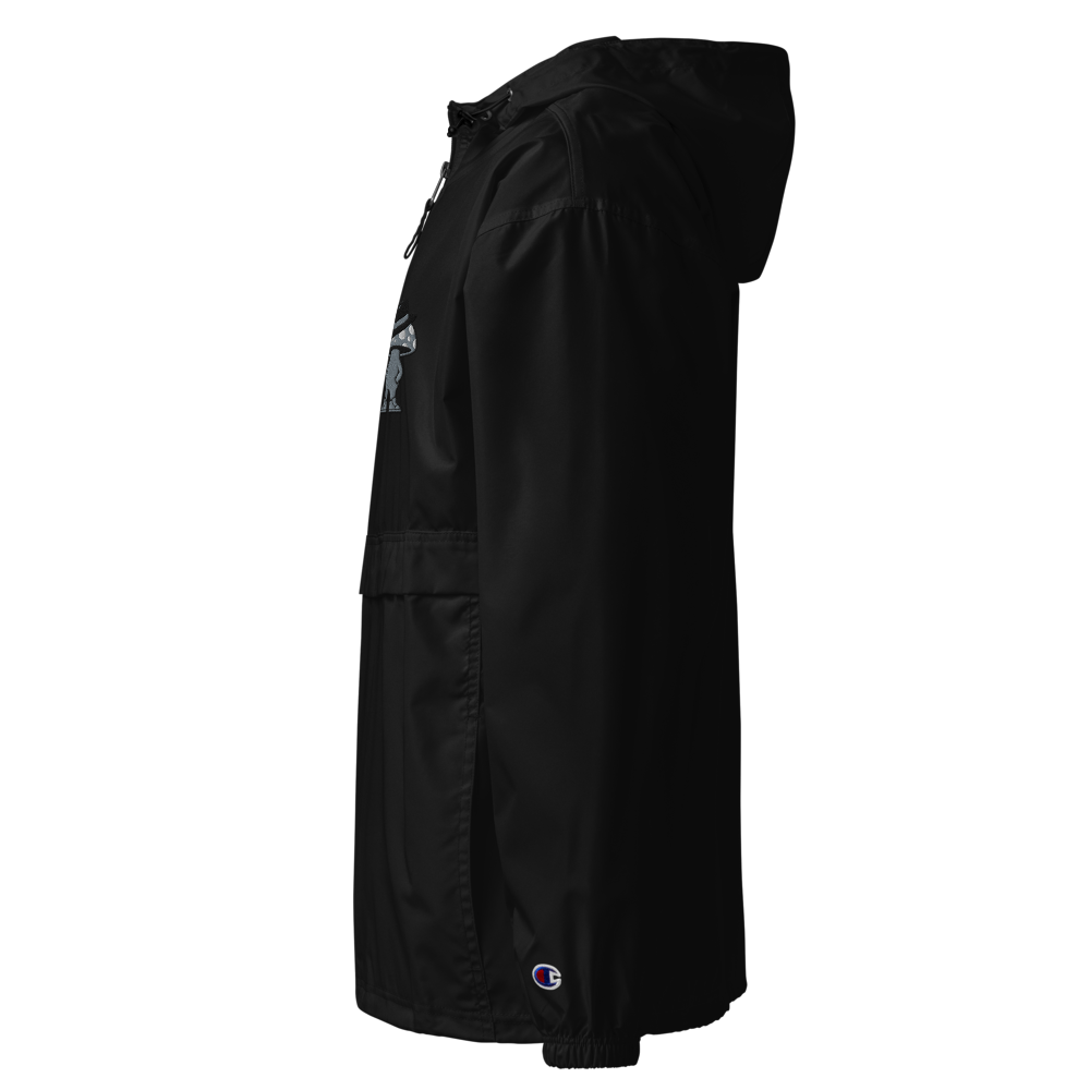 SOVR Mushroom Embroidered Champion Packable Anorak — Black
