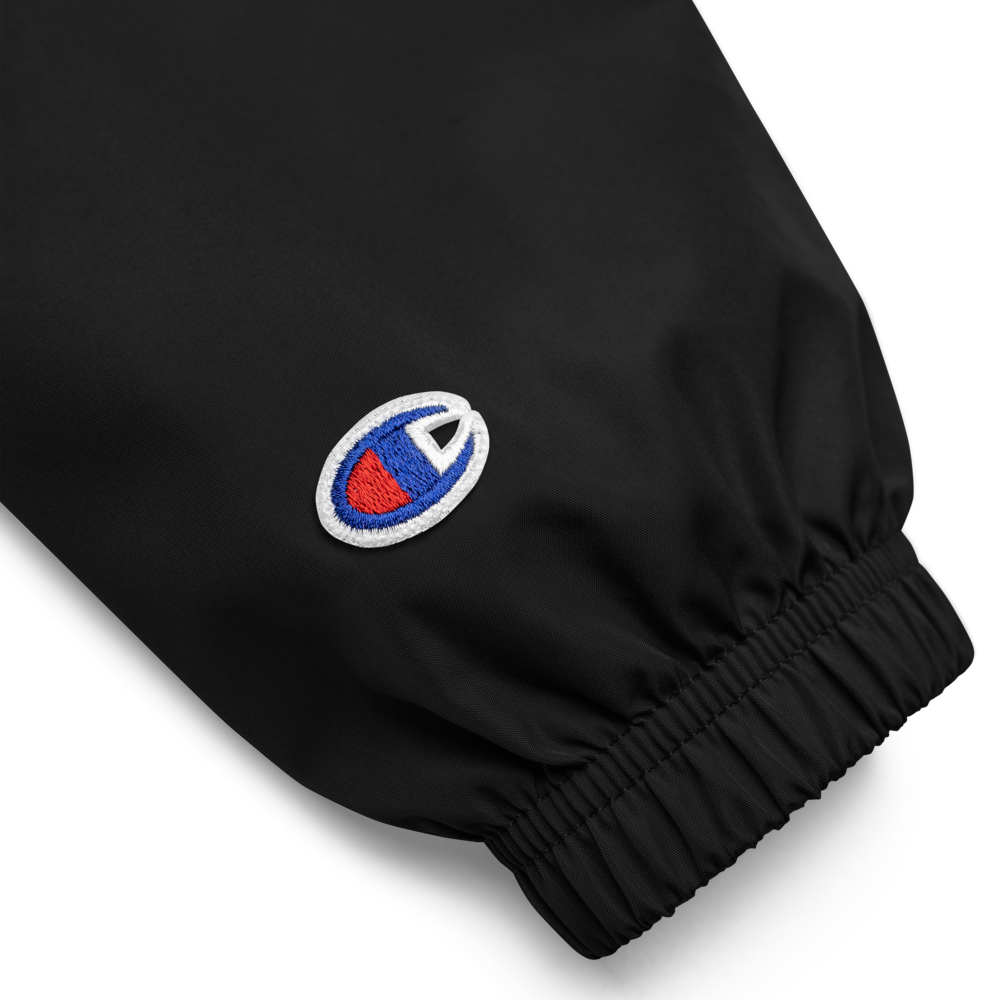 SOVR Mushroom Embroidered Champion Packable Anorak — Black