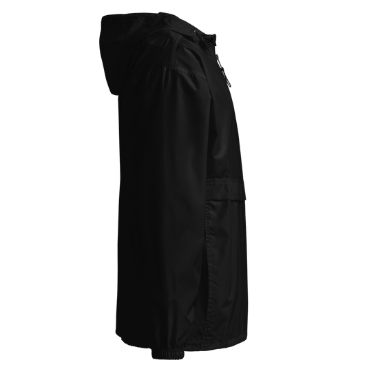 SOVR Mushroom Embroidered Champion Packable Anorak — Black